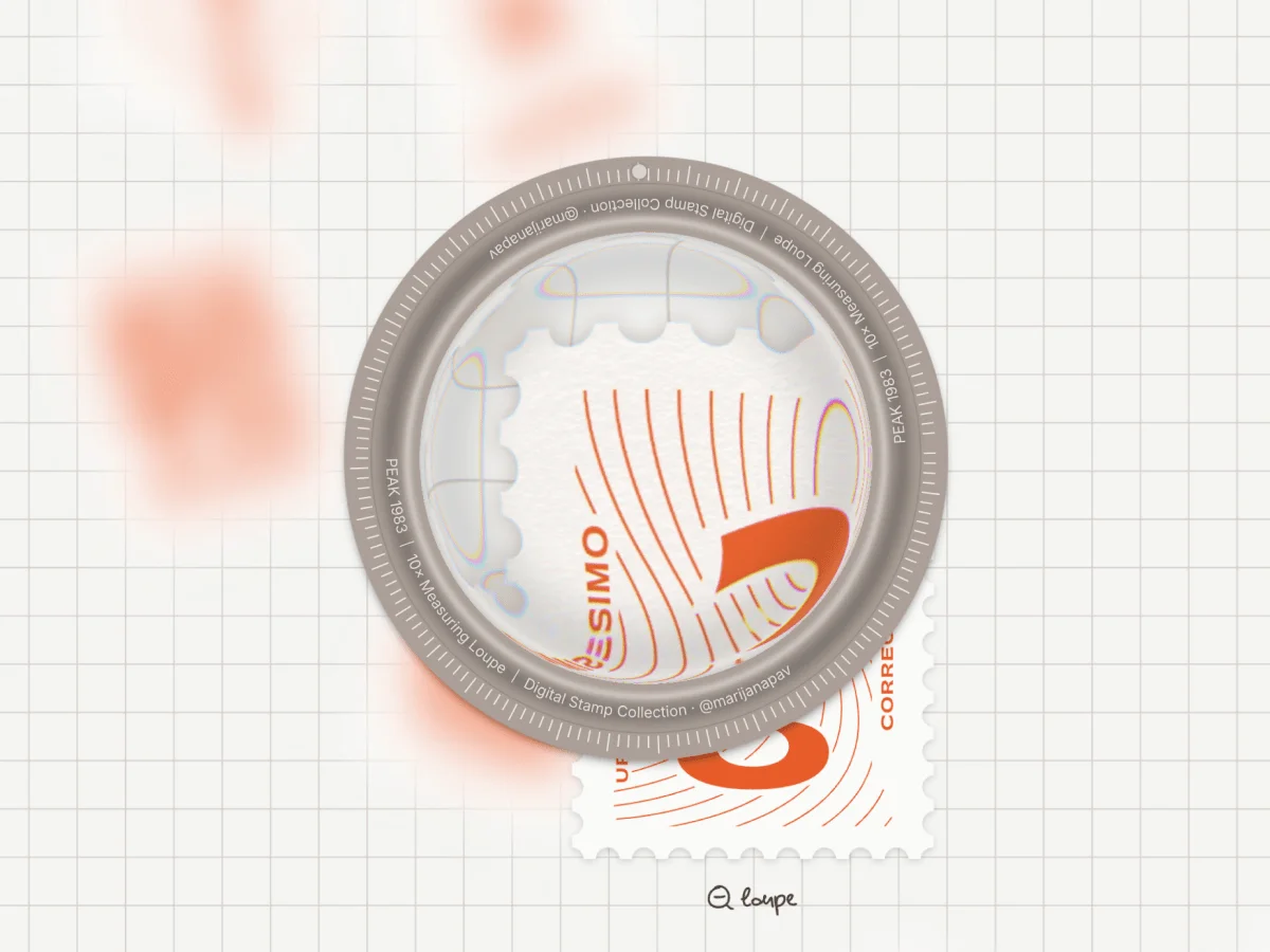 Detailed zoom example of a stamp.