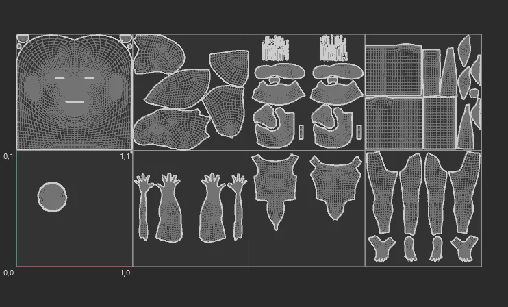 Set of 8 textures for one object