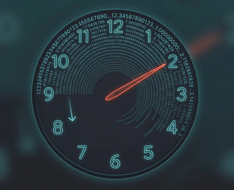 A circular image with numbers 1 to 12 outlining advancement of AI models