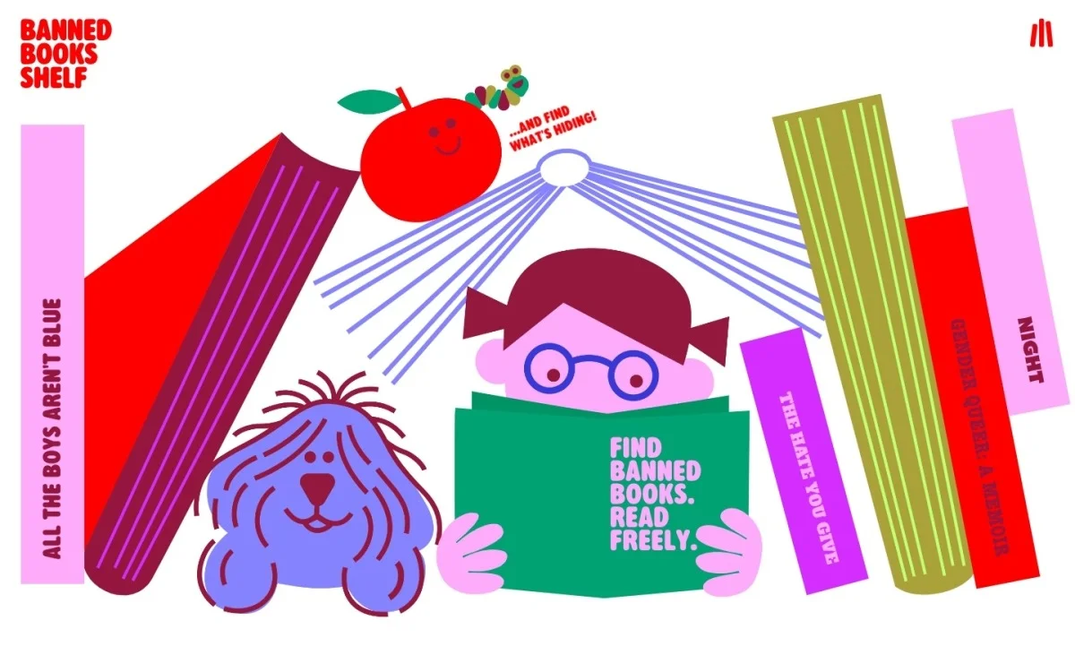 Banned Books Shelf's imaginative site