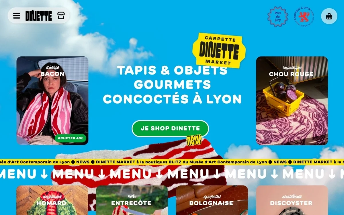 Dinette's playful website